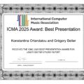 ligeti center Studio Report – Best Presentation award @ICMC2025